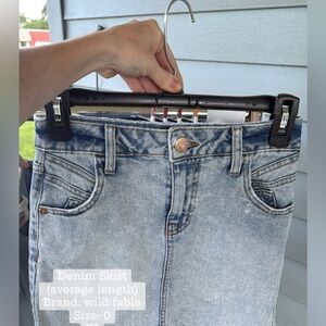 Wild Fable Denim Skirt light blue